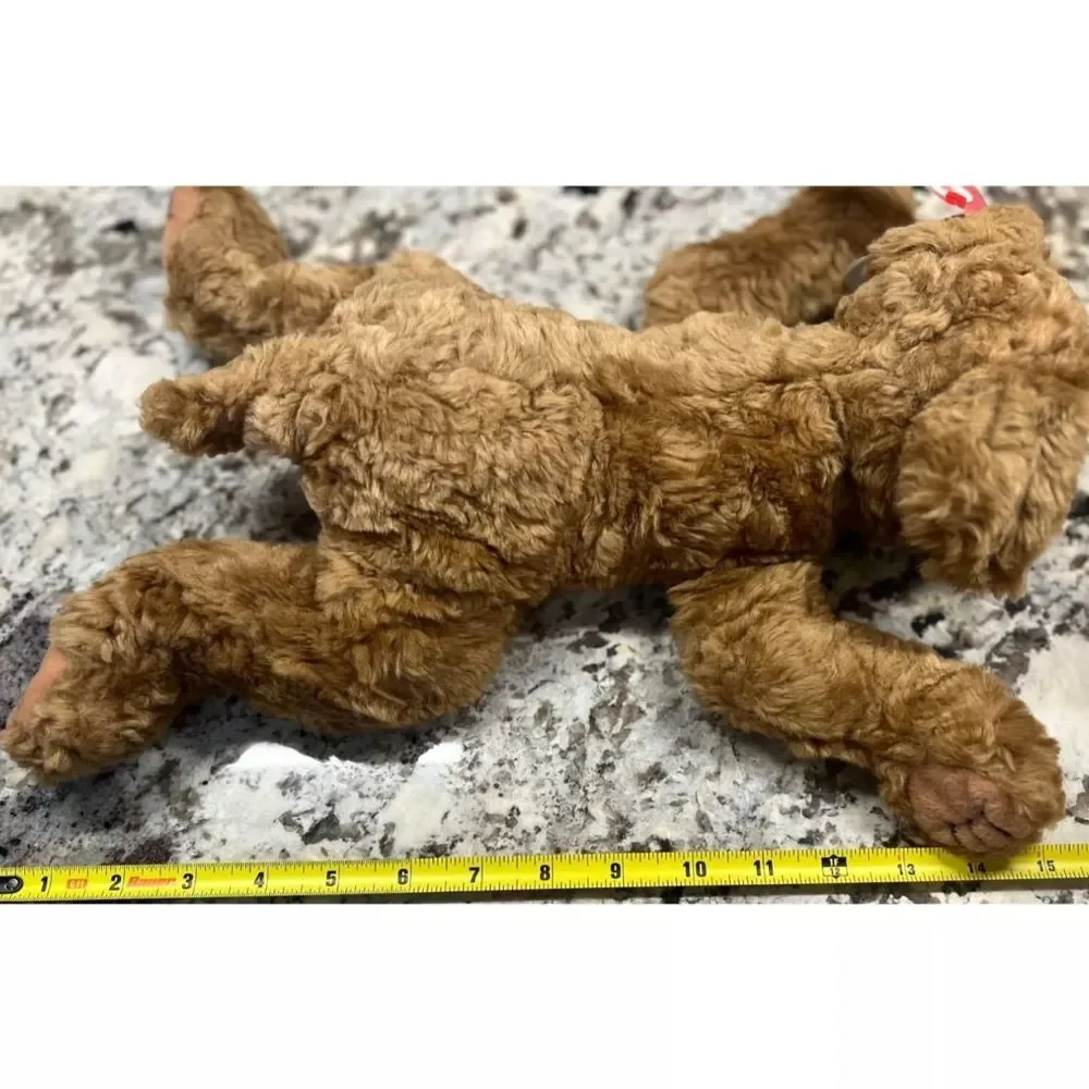Ty  Biscuit Classic Stuffed‎ Animal Puppy Dog Brown Curly Plush Toy